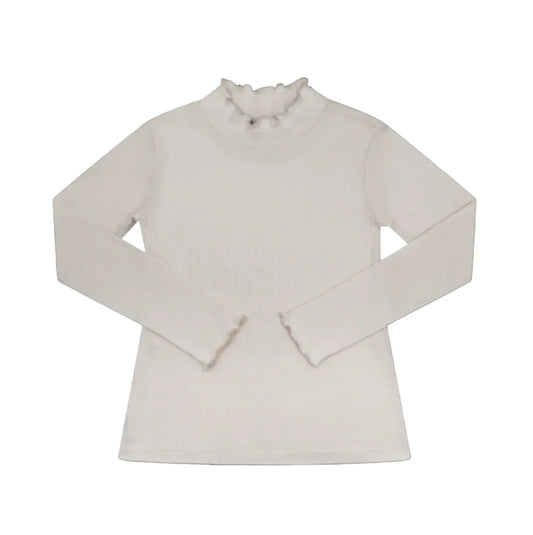 Remi Ribbed Turtleneck- Champbell Cream