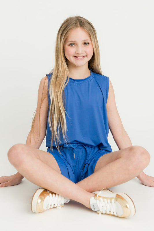 Royal Blue High Low Tank