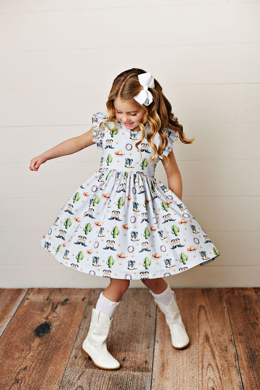 Rodeo Boots Flutter Dress