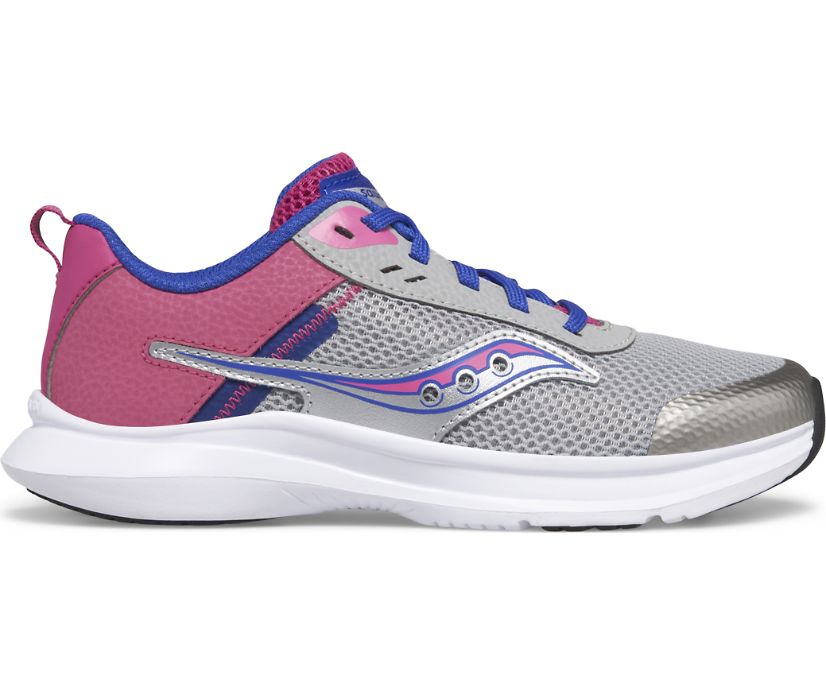 Big Kid's Axon 3 Sneaker - Grey/Fucshia