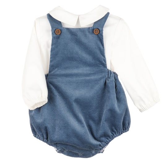 Patrick Plush Cord Overall - Blue