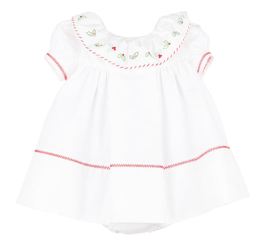 Merrymaker Ruffle Dress - White