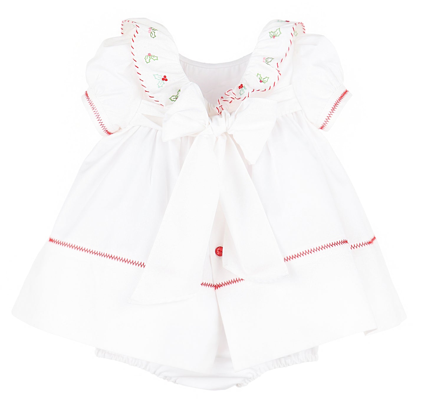 Merrymaker Ruffle Dress - White