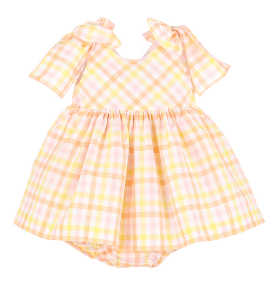 Pastel Plaid Bow Dress