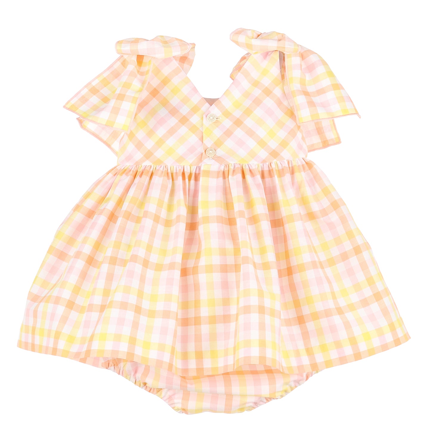 Pastel Plaid Bow Dress