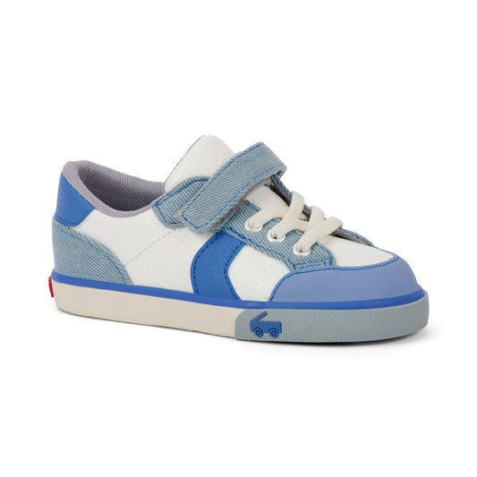Connor White/Washed Denim