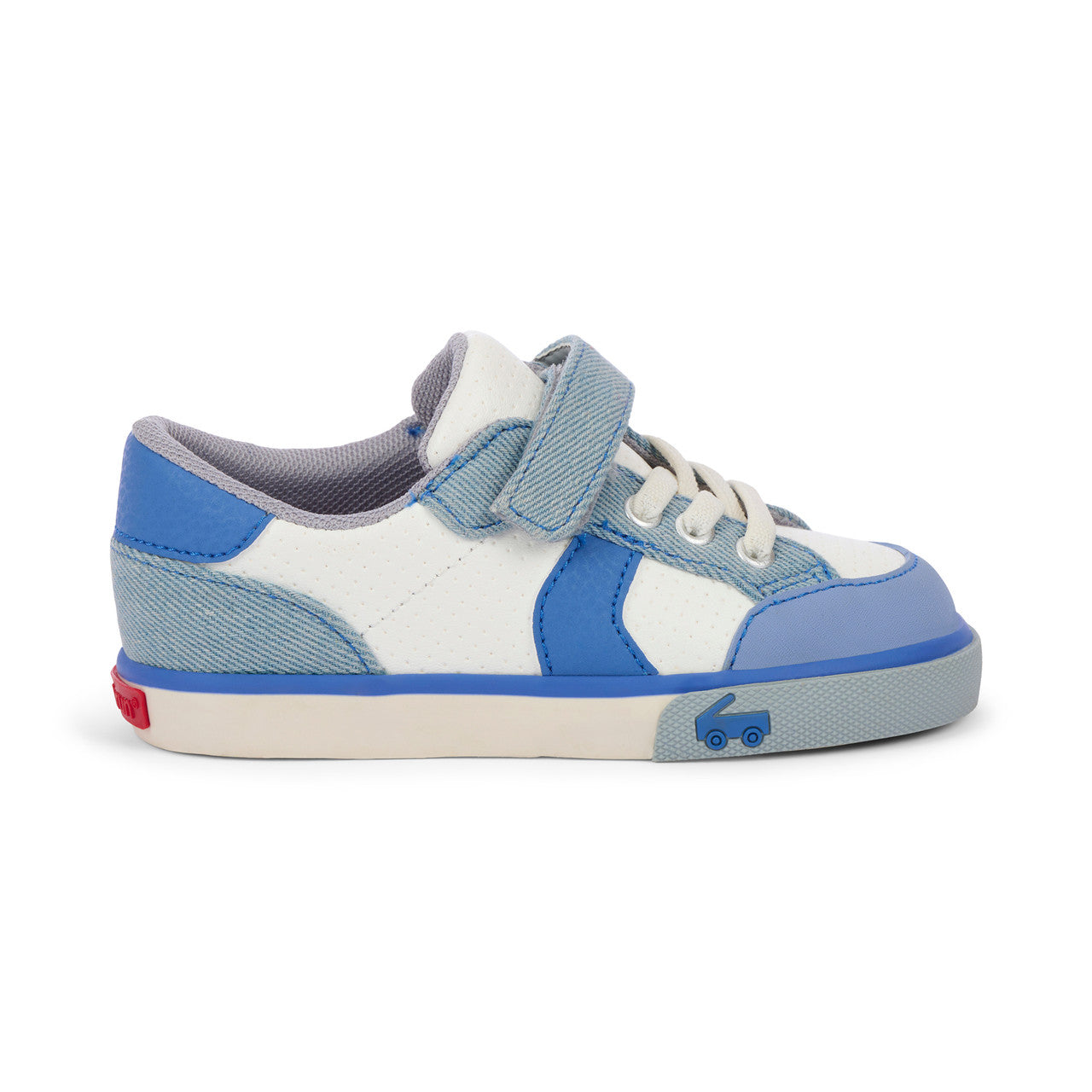 Connor White/Washed Denim