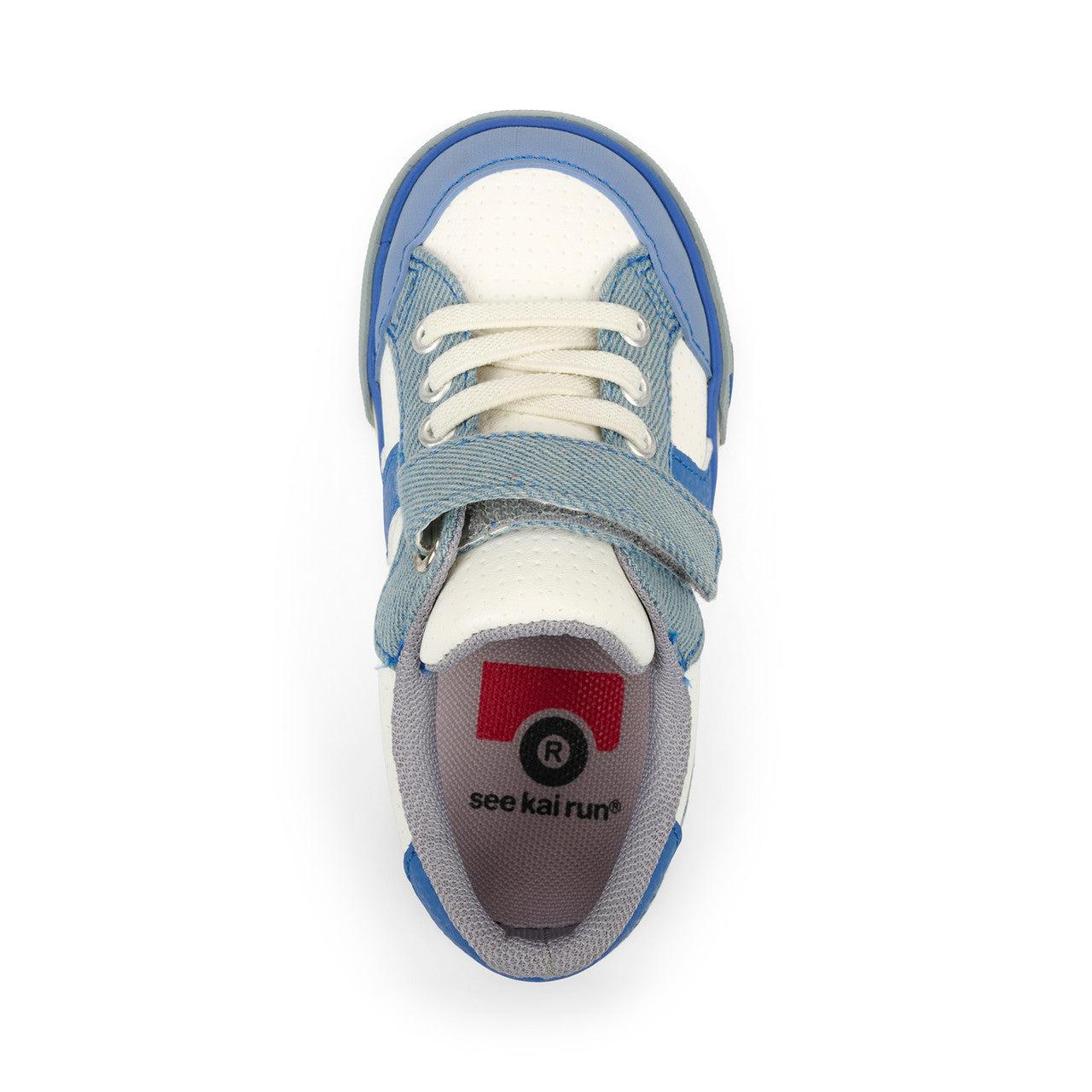 Connor White/Washed Denim