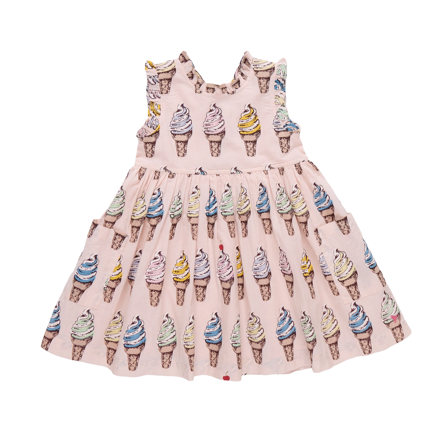 Girls Alyssa Dress- Pink Soft Serve