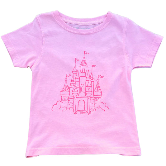 Short-Sleeve Light Pink Castle T-Shirt