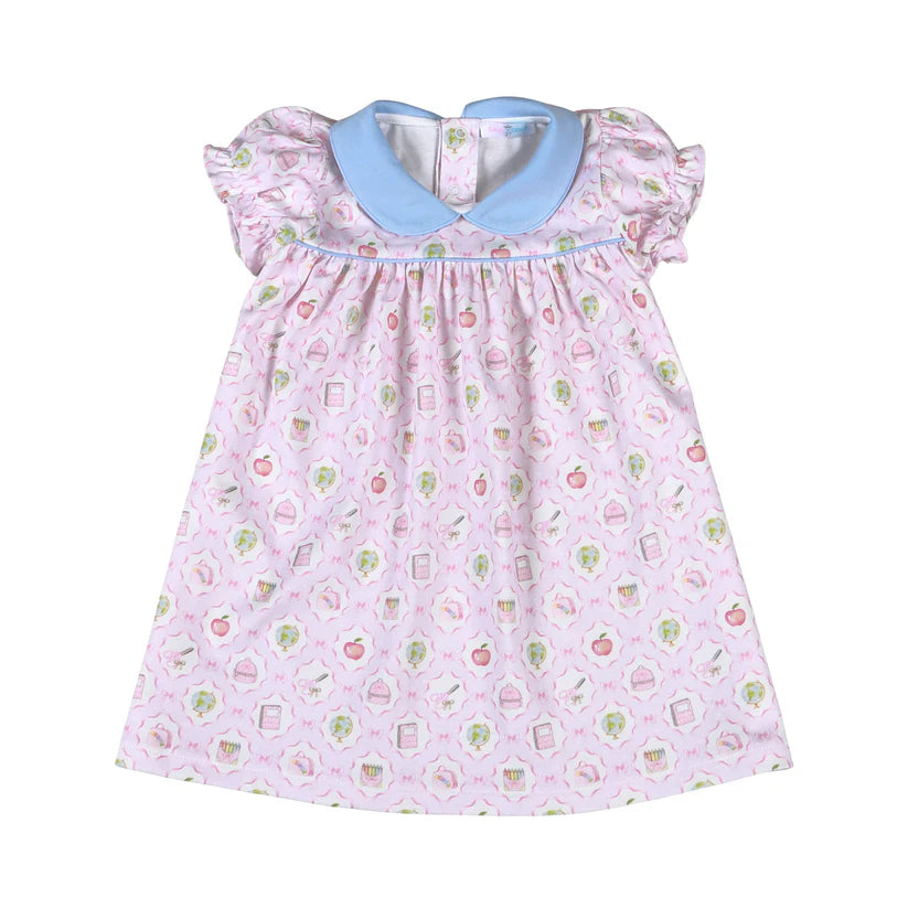 School Time Pima Scallop Collar Dress