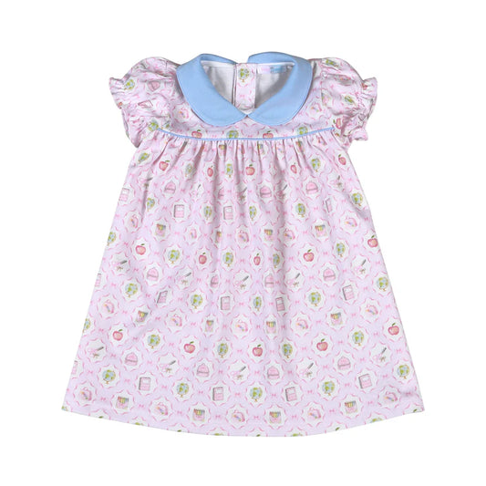 School Time Pima Scallop Collar Dress
