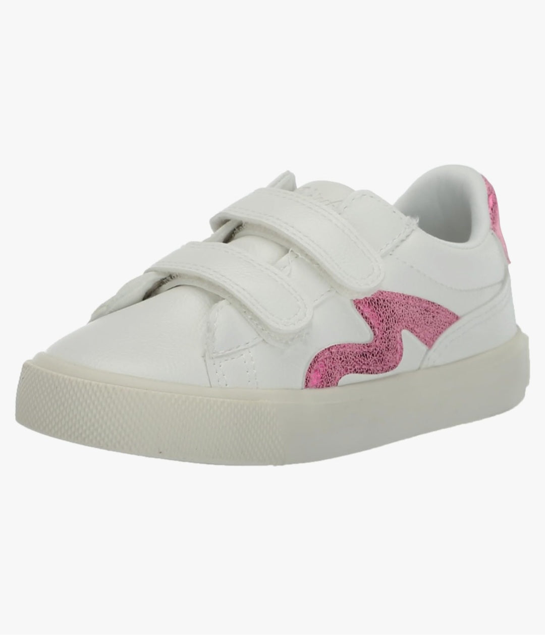 Vice Leather Velcro Shoe - White/Pink