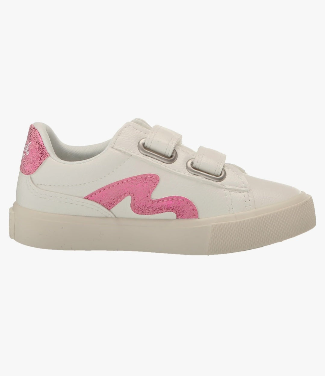 Vice Leather Velcro Shoe - White/Pink