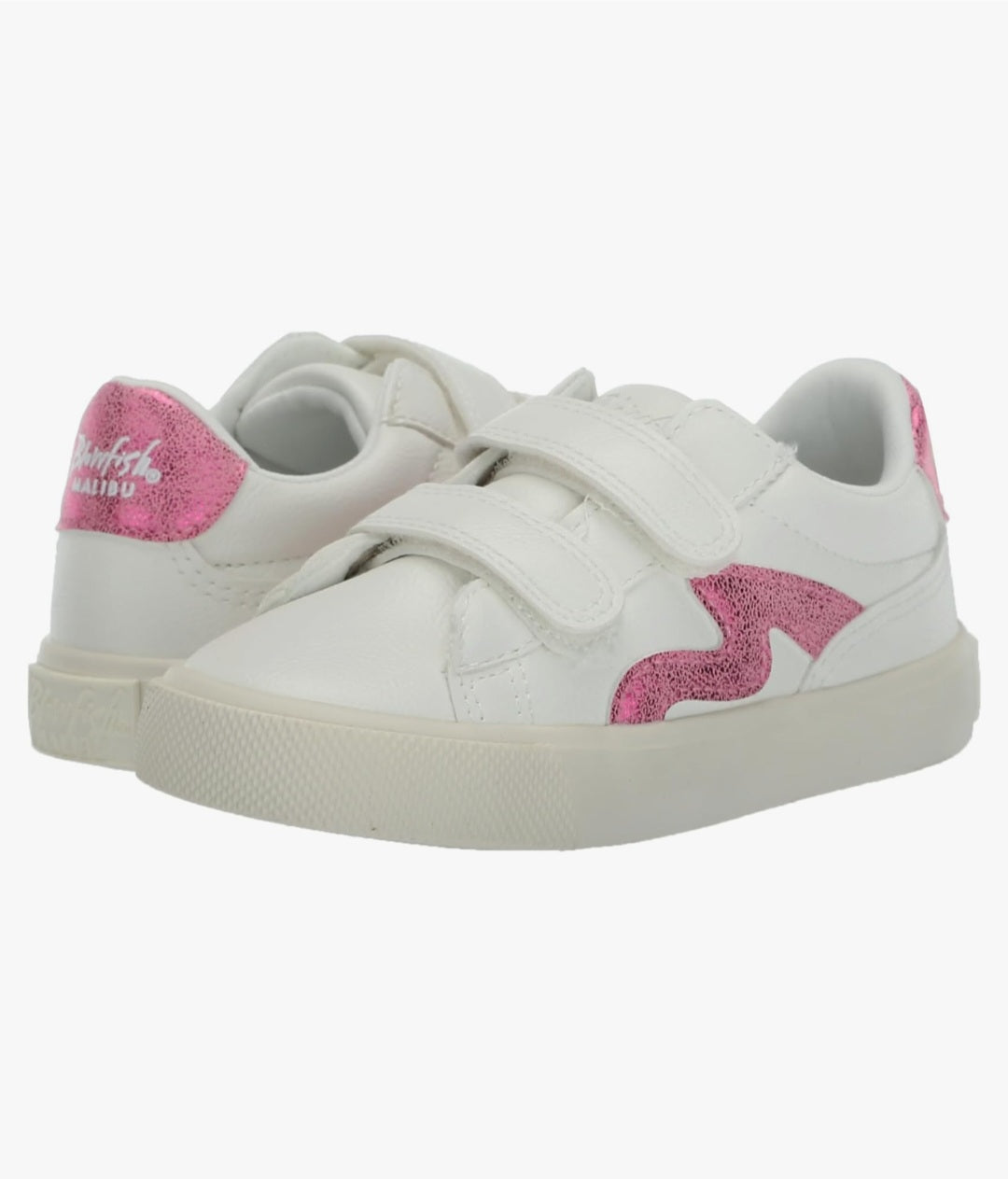 Vice Leather Velcro Shoe - White/Pink