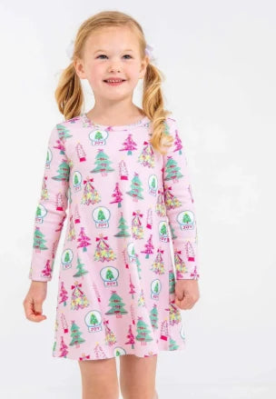 Long Sleeve Polly Play Dress- Christmas Coloring Contest
