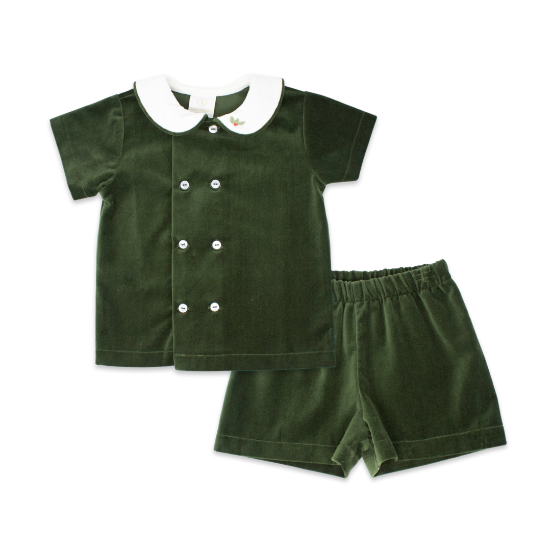 Arlington Short Set - Green Velvet