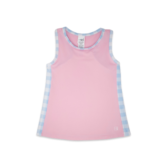 Riley Tank - Pink/Blue Check