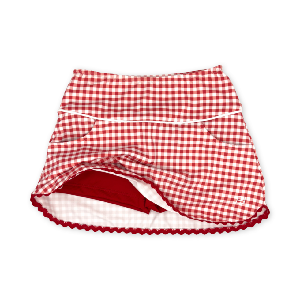 Tiffany Skort - Candy Apple Gingham