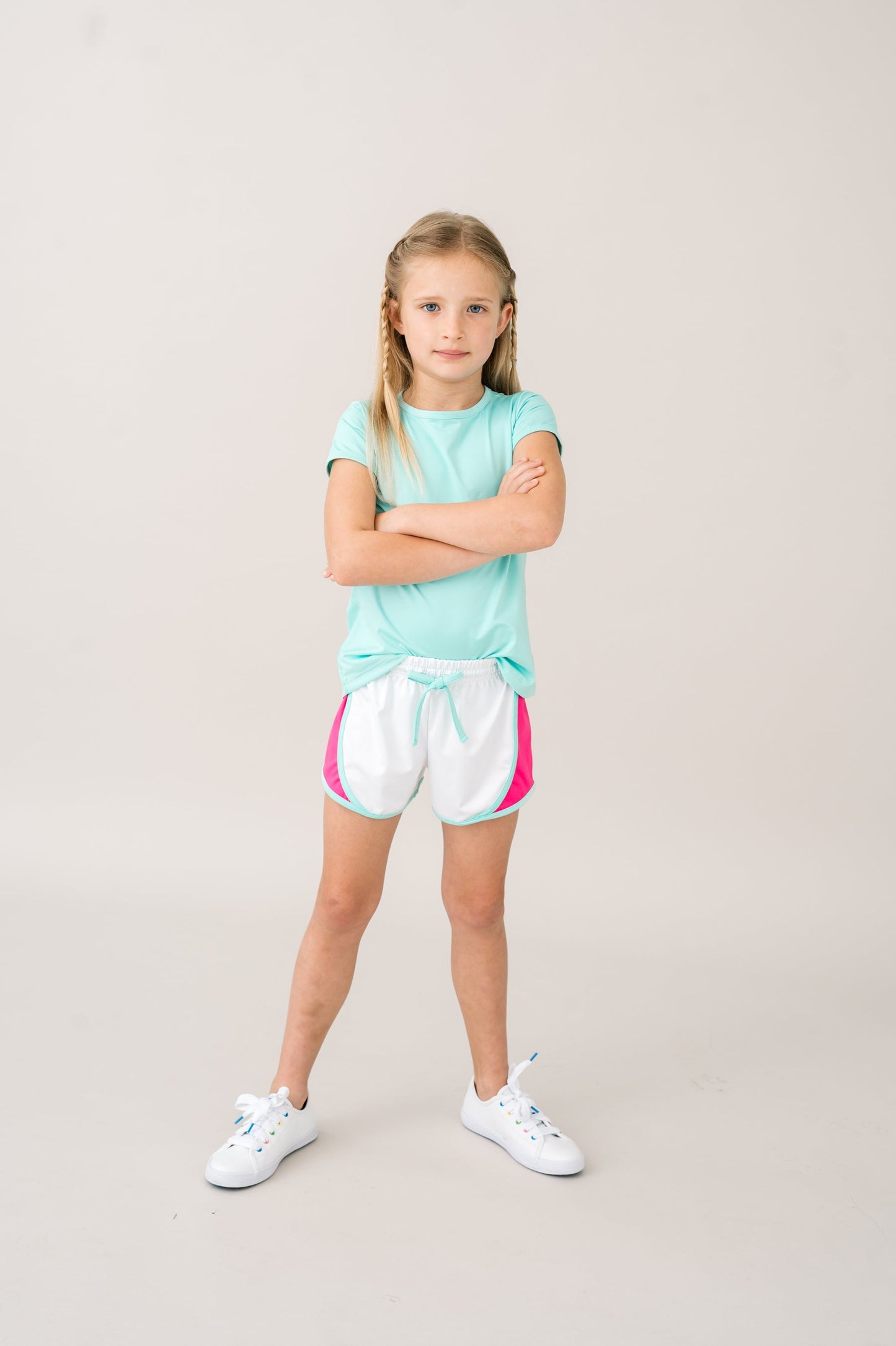 Elise Short - White/Pink/Turq