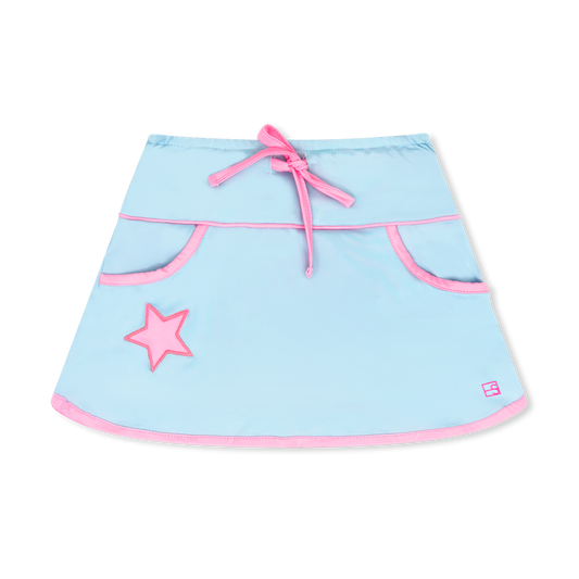 Tiffany Skort - Cotton Candy Blue/Pink Star