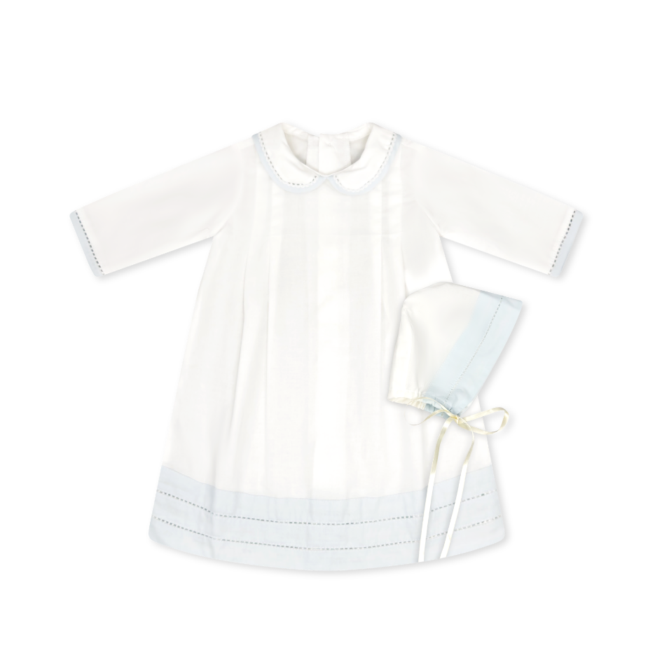 Classic Daygown Set - Blessings White/Blue