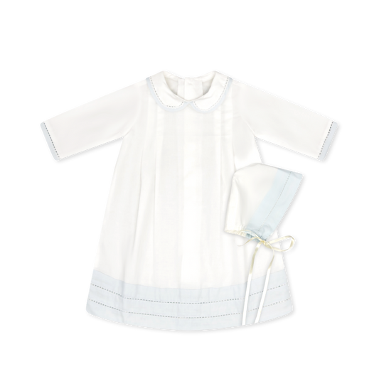 Classic Daygown Set - Blessings White/Blue