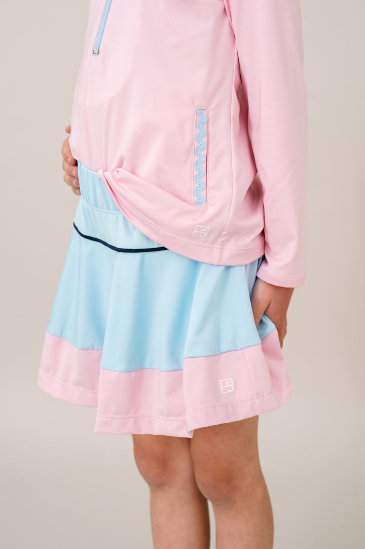 Amber Skort - Cotton Candy Blue/Pink