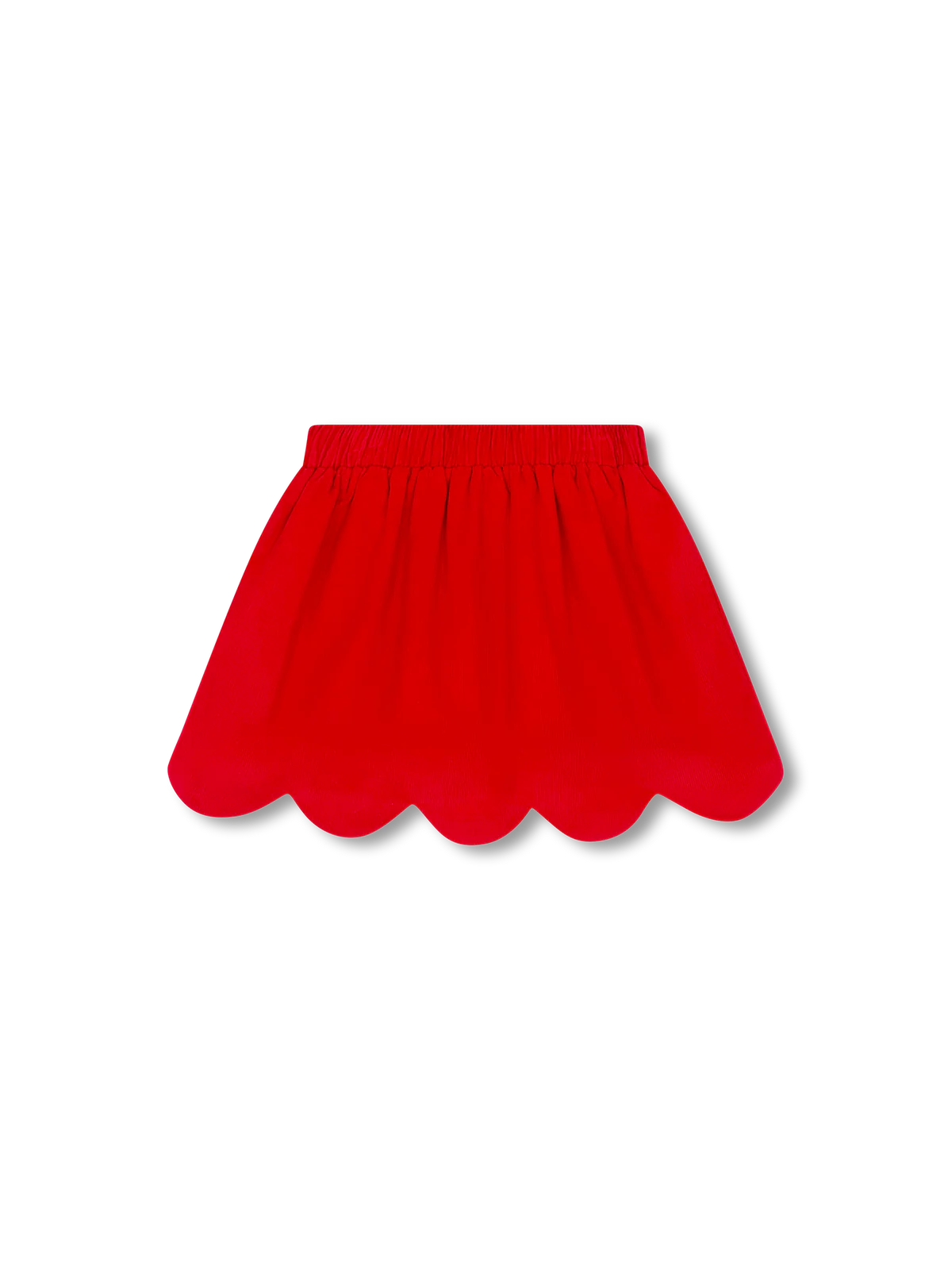Susie Scallop Skirt High Point - Red Corduroy
