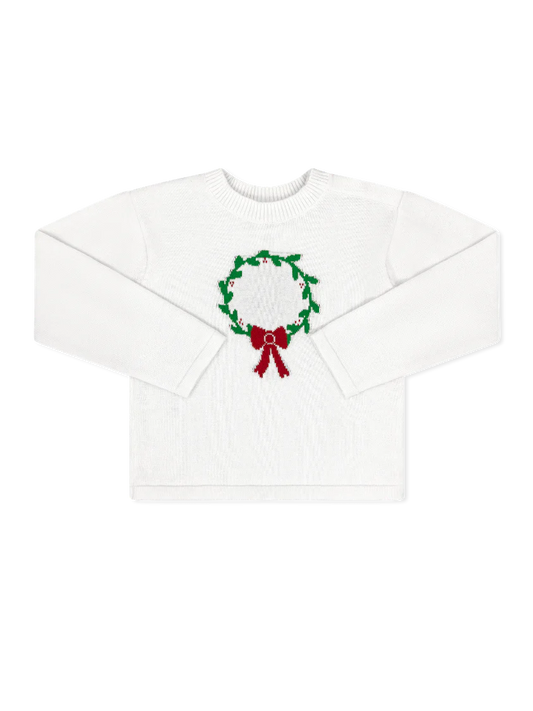 Cozy Up Sweater Sterling White, Wreath