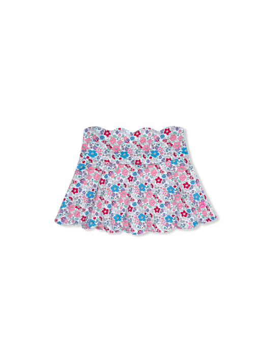 Zoe Scallop Skort - Bloomberry Floral