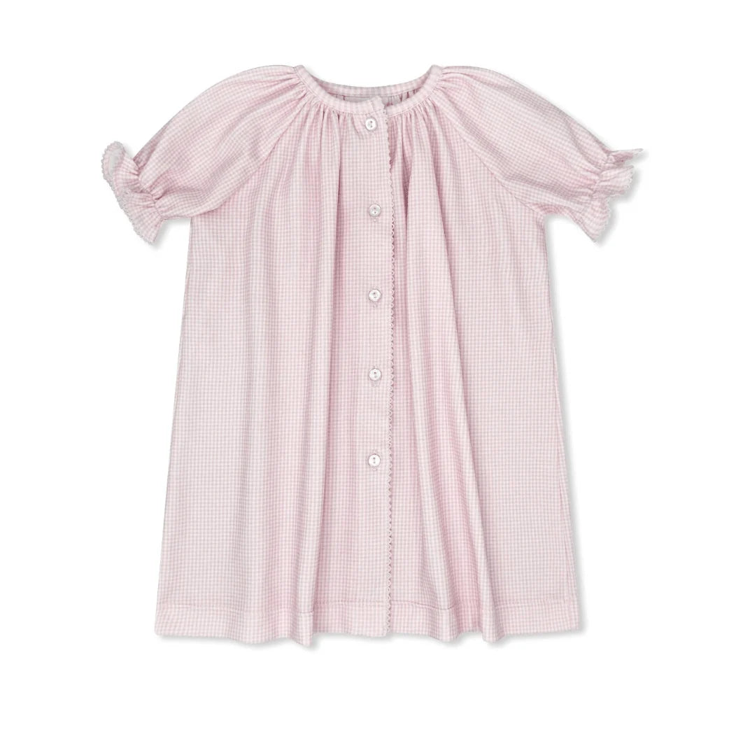 Vintage Daygown - Baby Pink Minigingham Knit
