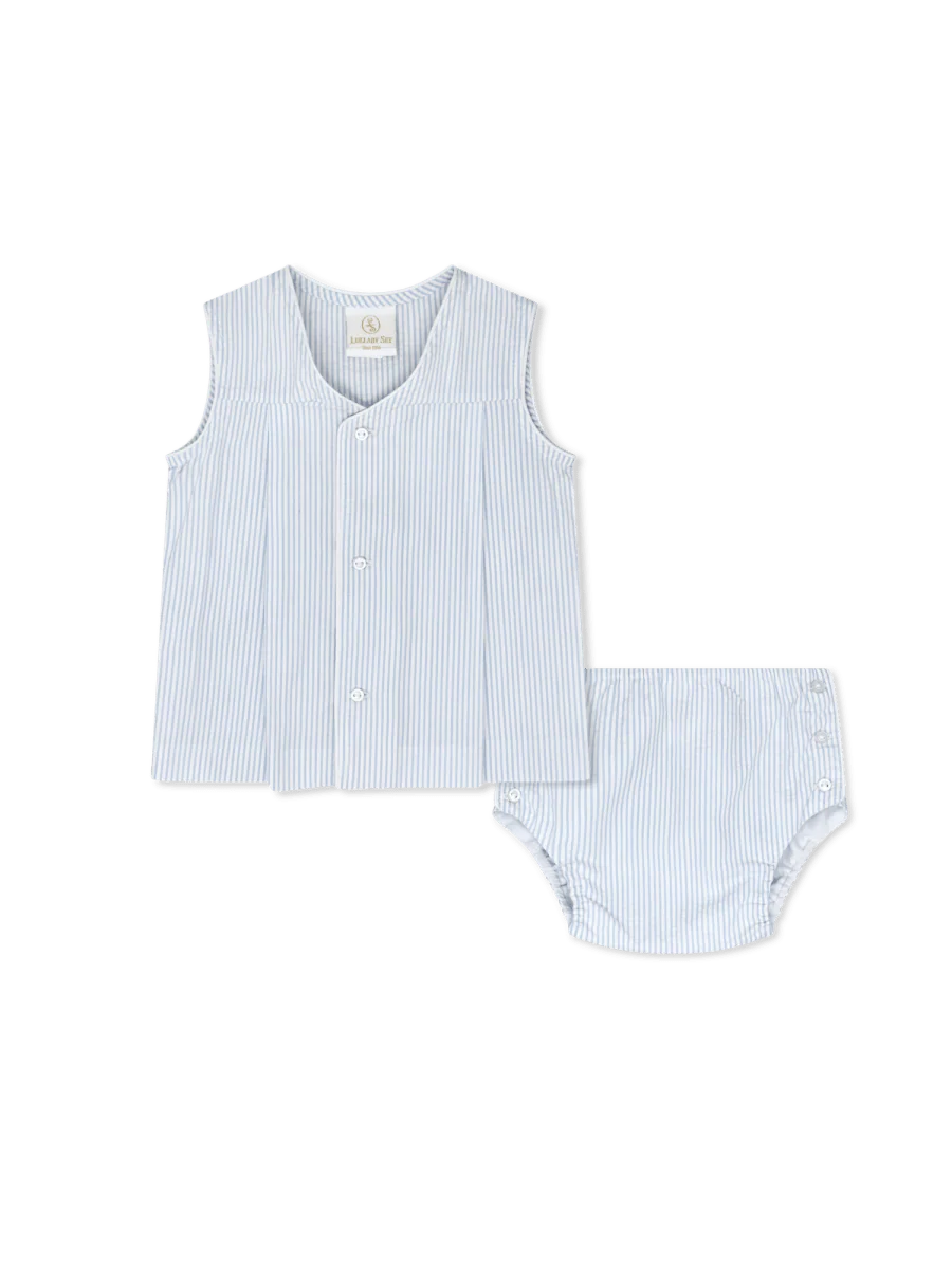 Jack Diaper Set- Simply Blue Seersucker