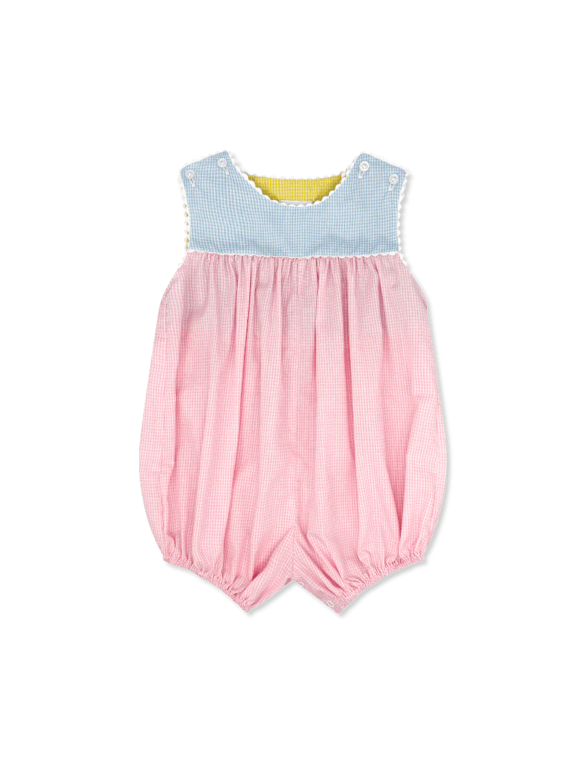 Charming Bubble- Baby Pink Minigingham