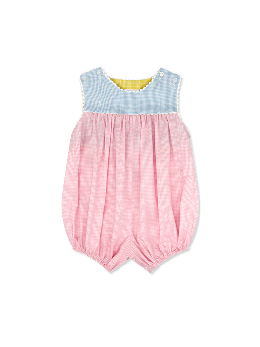Charming Bubble- Baby Pink Minigingham