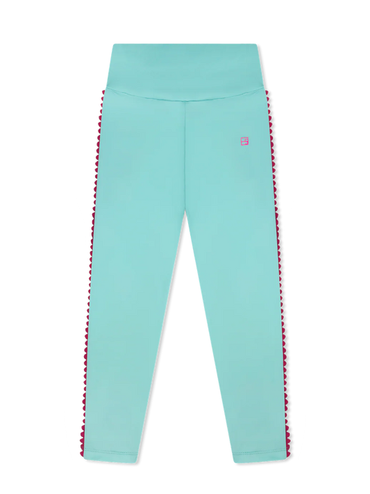 Abigail Highwaist Legging - Totally Turquoise Power Pink