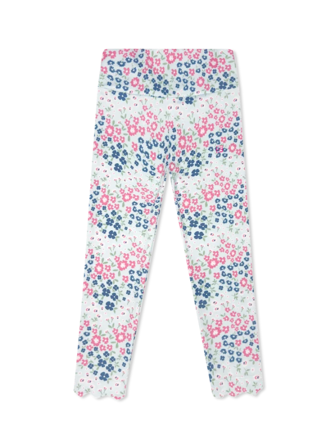 Sadie Scallop Legging - Baton Rouge Blooms
