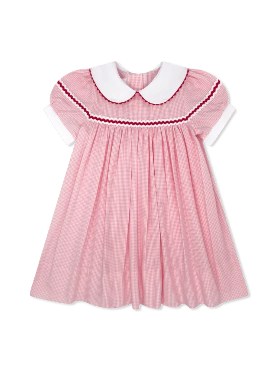 Kendall Dress- Classic Pink Minigingham
