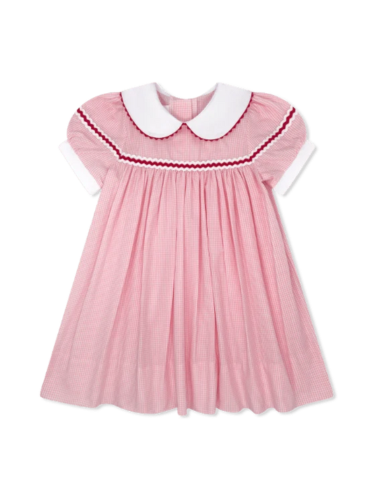 Kendall Dress- Classic Pink Minigingham