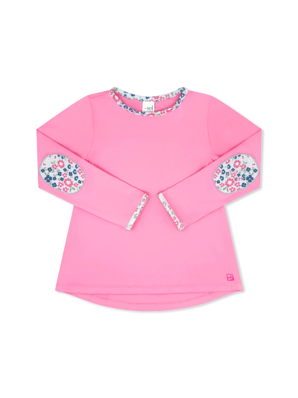 Kylie LS Tee Flamingo Pink Baton Rouge Blooms