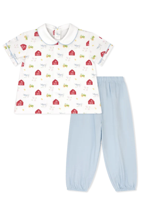 Sibley Pant Set Barnyard Tales, Bluffton Blue