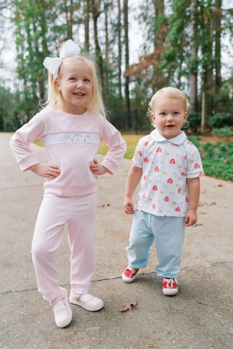 Sibley Pant Set Barnyard Tales, Bluffton Blue