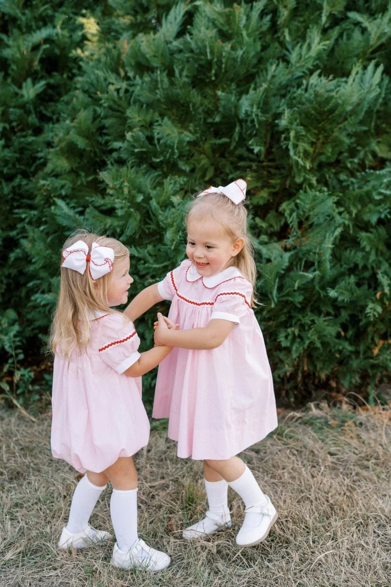 Kendall Dress- Classic Pink Minigingham