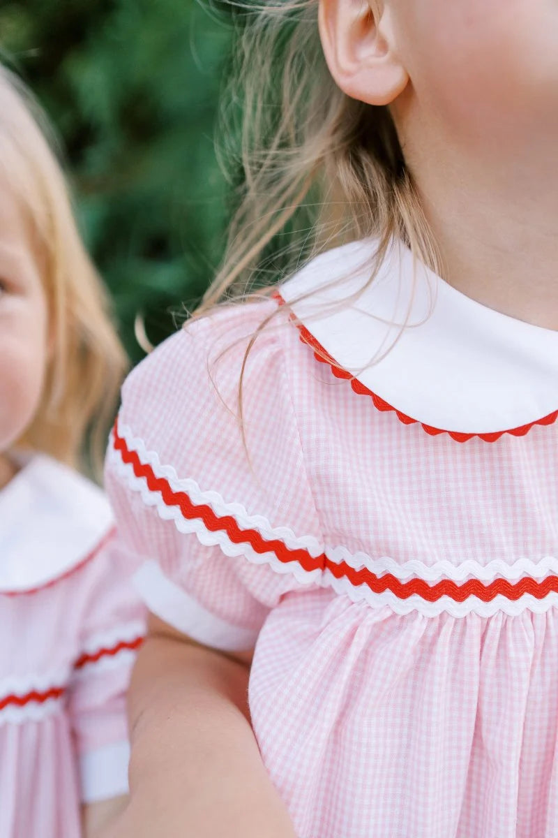 Kendall Dress- Classic Pink Minigingham