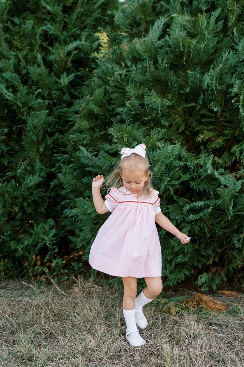 Kendall Dress- Classic Pink Minigingham
