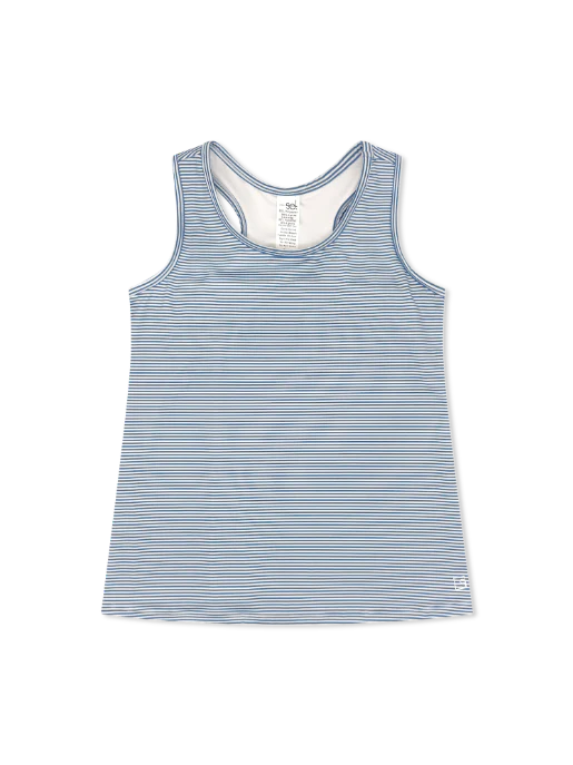Rory Razorback Tank - Baton Rouge Blue Ministripe