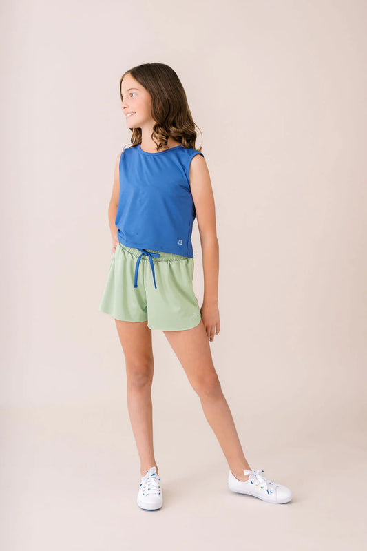 Maggie Mid-Rise Tank - Baton Rouge Blue