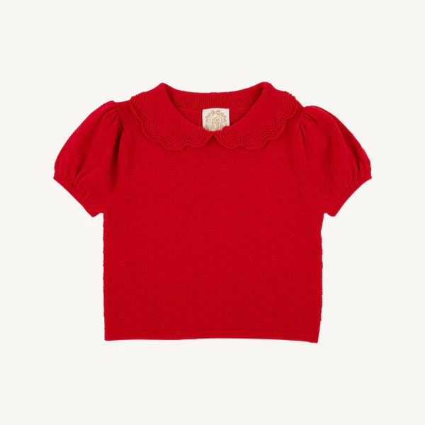 Short Sleeve Maude's Sweater Richmond Red