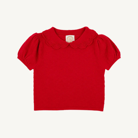 Short Sleeve Maude's Sweater Richmond Red