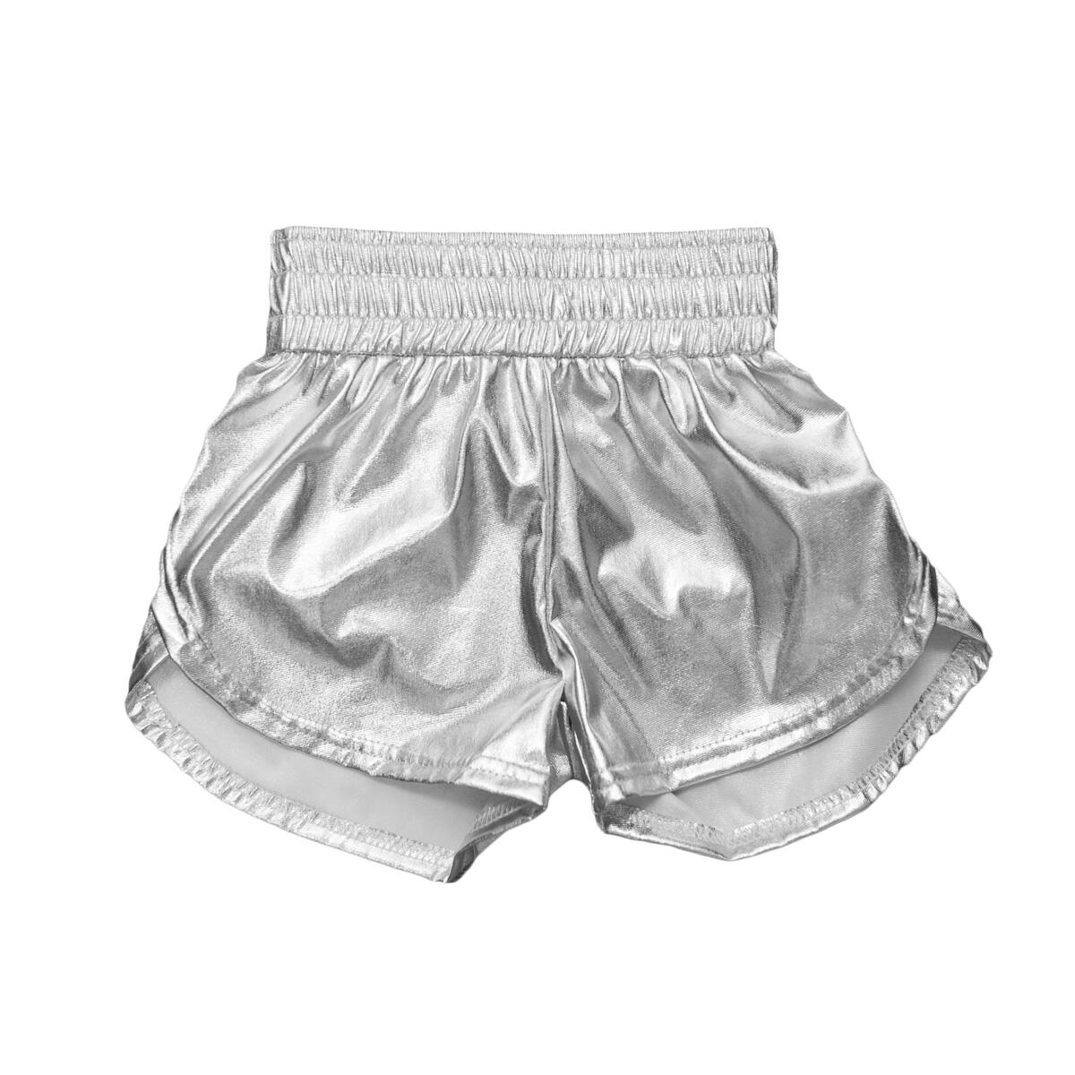 Silver Metallic Shorts